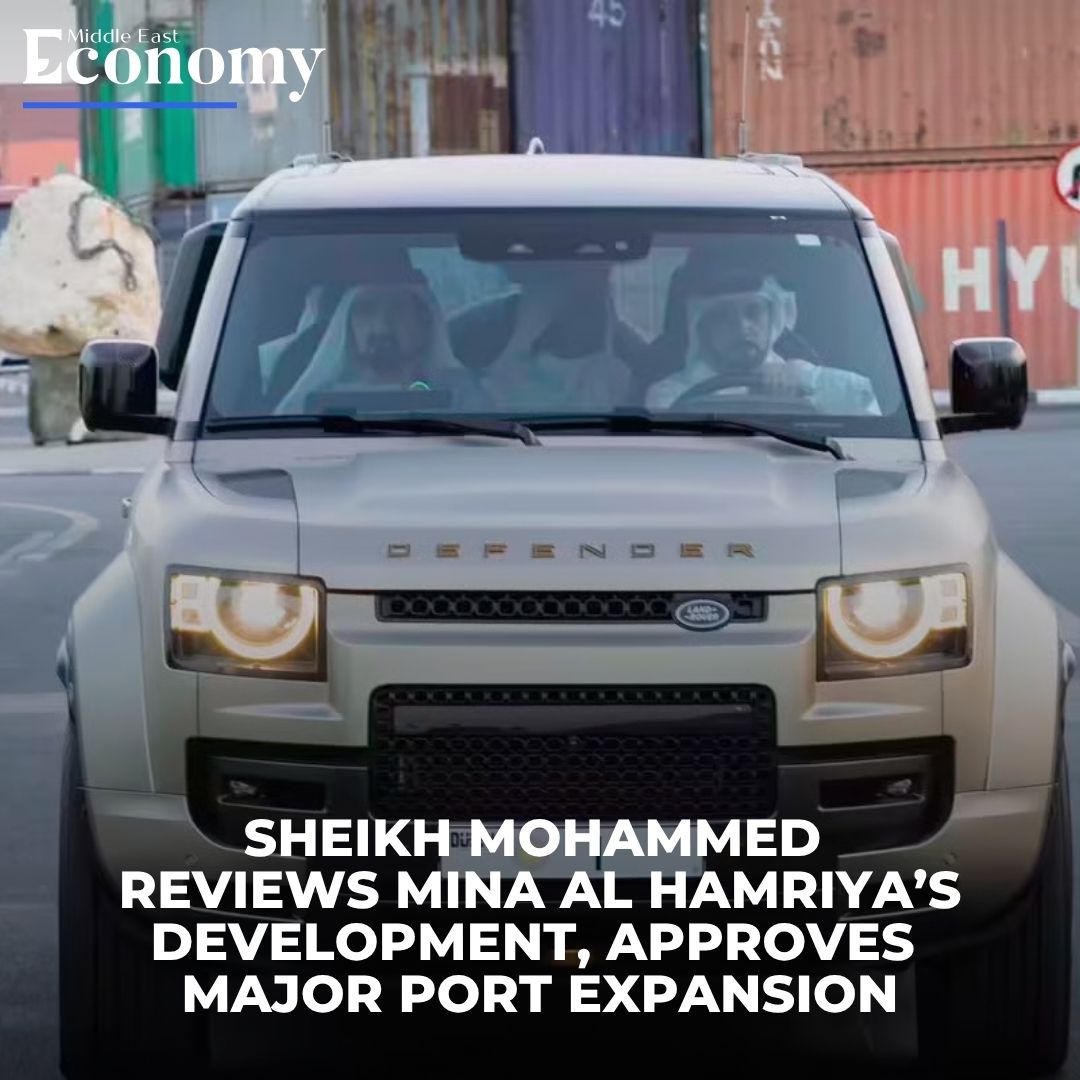 Economy_ME's tweet image. His Highness Sheikh Mohammed Bin Rashid Al Maktoum, Vice President and Prime Minister of the UAE and Ruler of Dubai, visited Mina Al Hamriya today to assess the progress of the port’s development and its growing contribution to regional and international trade.
Read more:…
