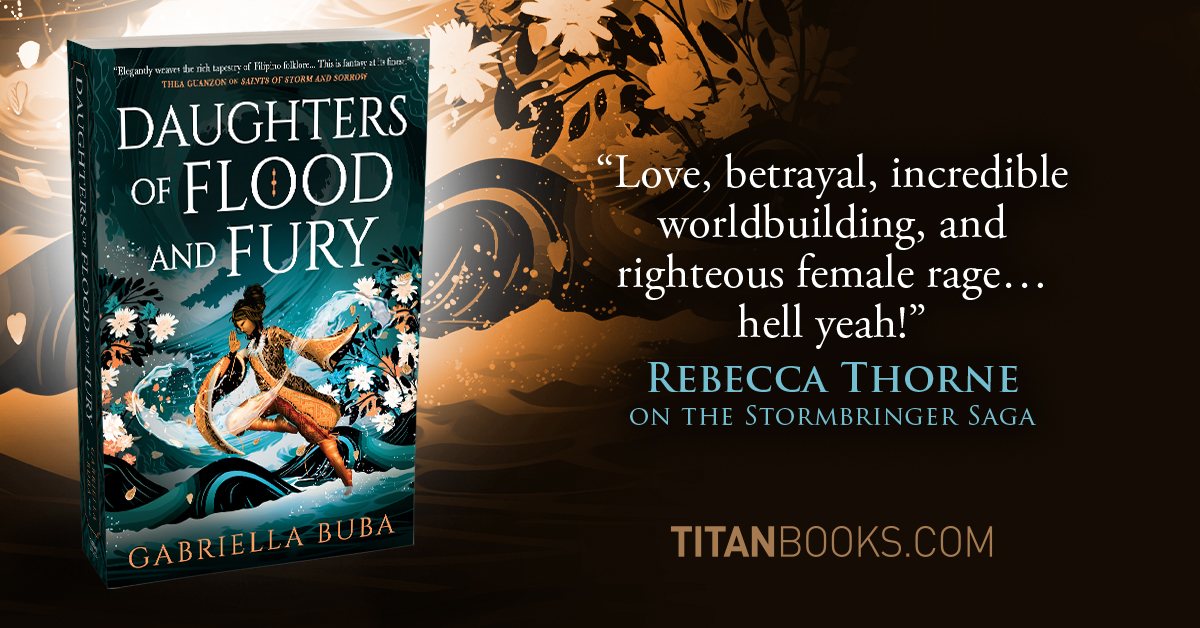 TitanBooks's tweet image. DAUGHTERS OF FLOOD AND FURY by Gabriella Buba (@gabriellabuba) is officially OUT NOW! πβ¨
This powerful sequel to Saints of Storm and Sorrow brims with unruly magic and pirates, moon-eating dragons and sizzling Sapphic romance.
Grab your copy now π tinyurl.com/49j563vs