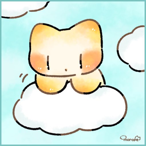 mopuchiis's tweet image. ふかふか雲さん☁️

#ゆるいイラスト #illustration