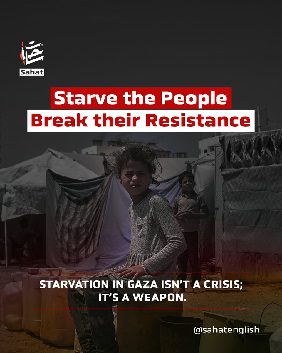 sahatenglish's tweet image. 🔴 Gaza 2025: Starvation as Policy
📌 470,000 Gazans face catastrophic hunger; that’s 1 in 5 people.
📌 100% of #Gaza’s population, over 2.1 million, face acute food insecurity.
📌 71,000 children and 17,000+ mothers need urgent treatment for severe malnutrition.
🔴 1943:…