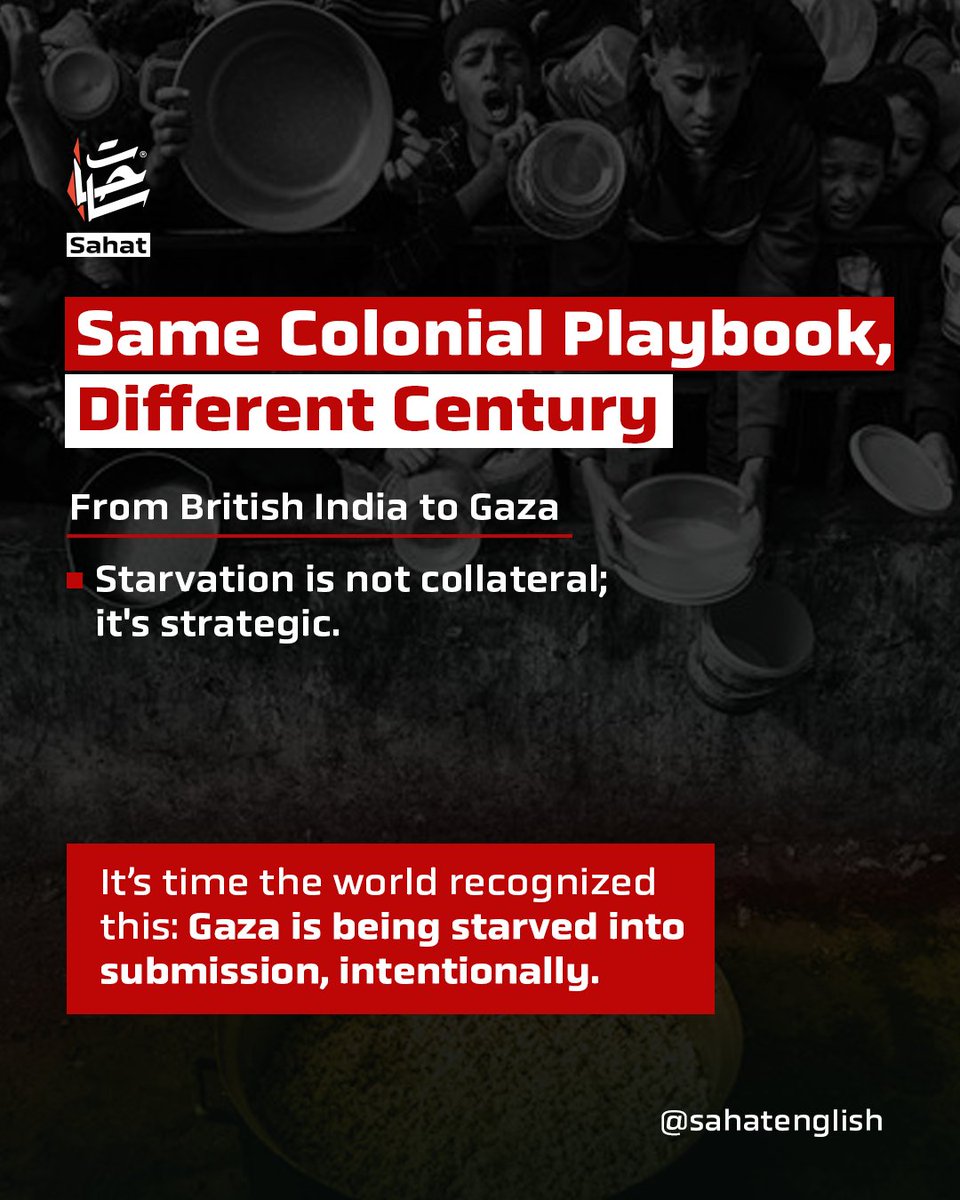 sahatenglish's tweet image. 🔴 Gaza 2025: Starvation as Policy
📌 470,000 Gazans face catastrophic hunger; that’s 1 in 5 people.
📌 100% of #Gaza’s population, over 2.1 million, face acute food insecurity.
📌 71,000 children and 17,000+ mothers need urgent treatment for severe malnutrition.
🔴 1943:…