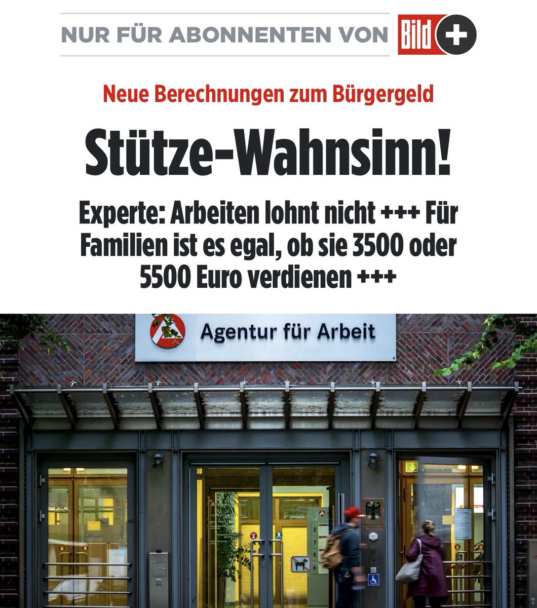 Das sagen Menschen wie ich und viele andere seit zig Jahren. Dennoch ließ man linke Politiker genauso lang mit der Lüge durchkommen, dass jemand, der arbeitet, immer mehr hätte. Und jetzt ist das eine neue Erkenntnis? 

„Fernab des Bürgergelds: „Es lohnt sich in vielen Fällen