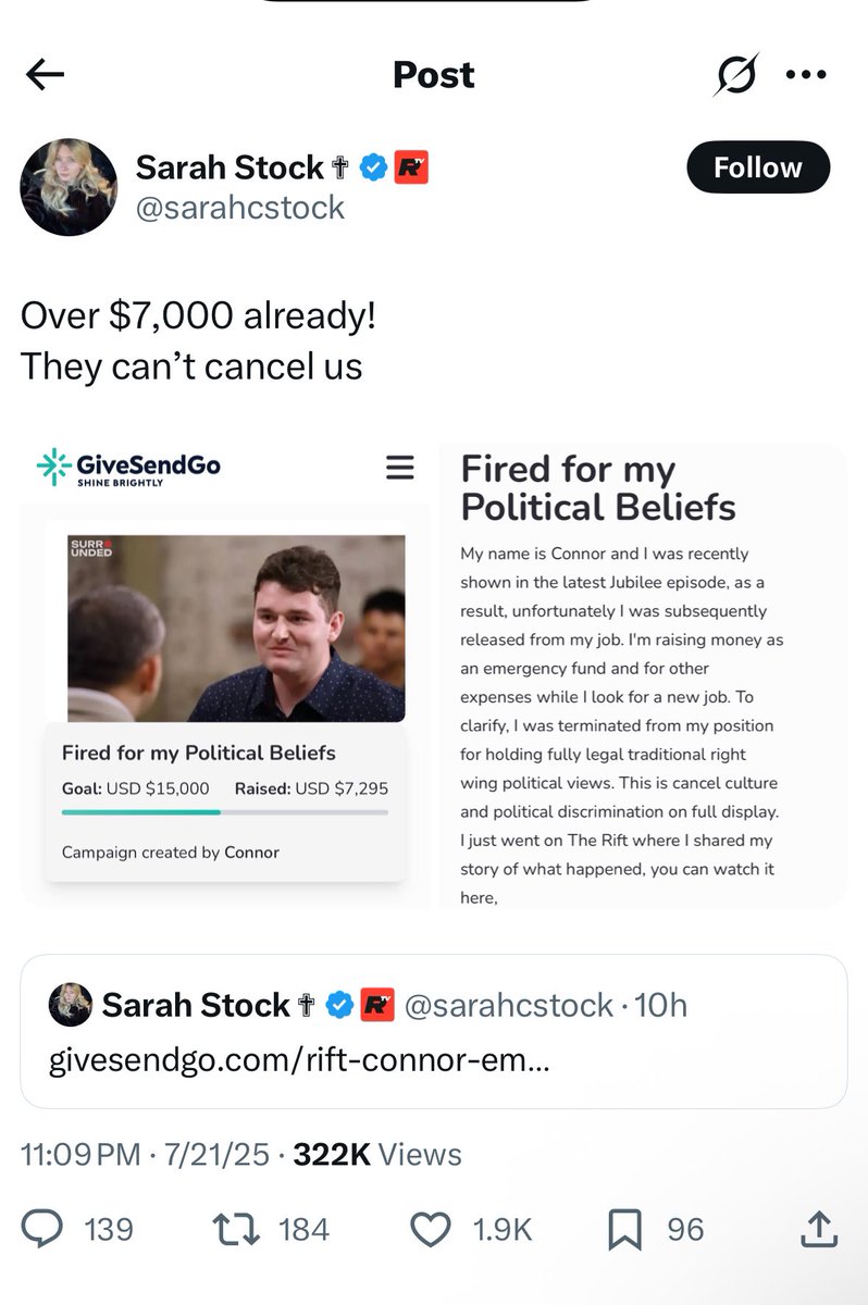 davereaboi's tweet image. TPUSA “special guest” raising money for self-defined fascist (that’s the “us”). Just another day.