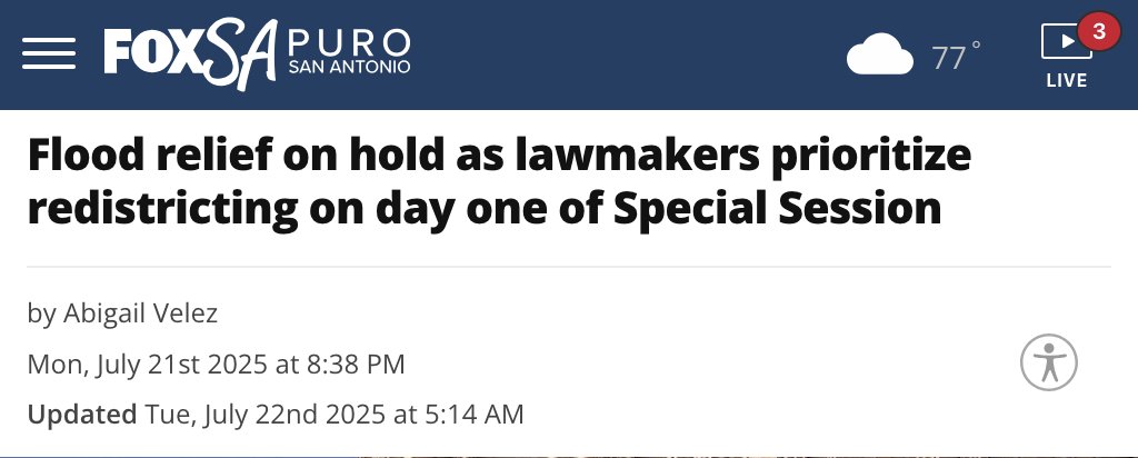 antgutierrez's tweet image. this rage-inducing headline pretty well captures how day one of our special session in Texas went
#txlege