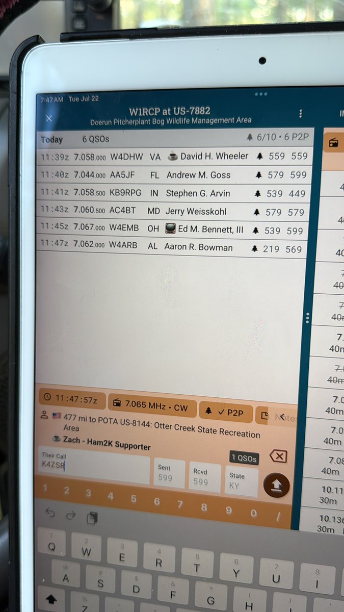 Just arrived to play POTA, and just chasing 40m P2P before starting almost has me an activation. I’m running all the watts and I can hear my KX2 wanting out of the bag.