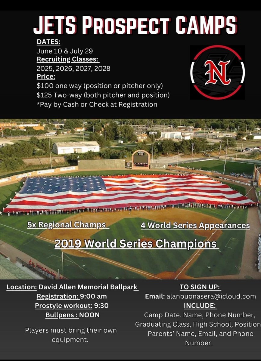 July 29 is only a week away❗️
Uncommitted &amp; transfer players:
this is a great opportunity ❗️
Show up &amp; Show out ‼️
✈️⚾️⬆️❗️