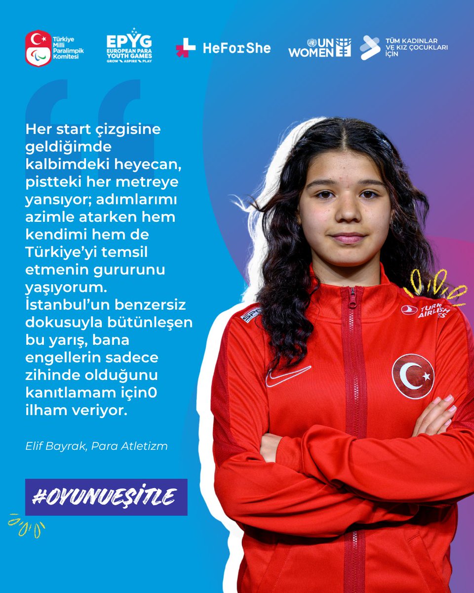‍Güç ve azim sahada buluşuyor!
📍 EPYG 2025’te yarışacak Para Atletizm sporcularımız Ebrar Keskin ve Elif Bayrak, hayallerini gerçeğe dönüştürmek için mücadele edecek.
💪 Onlar sadece yarışmıyor, sporda eşitlik için de mücadele veriyor! #OyunuEşitle #EPYG2025 #Istanbul2025