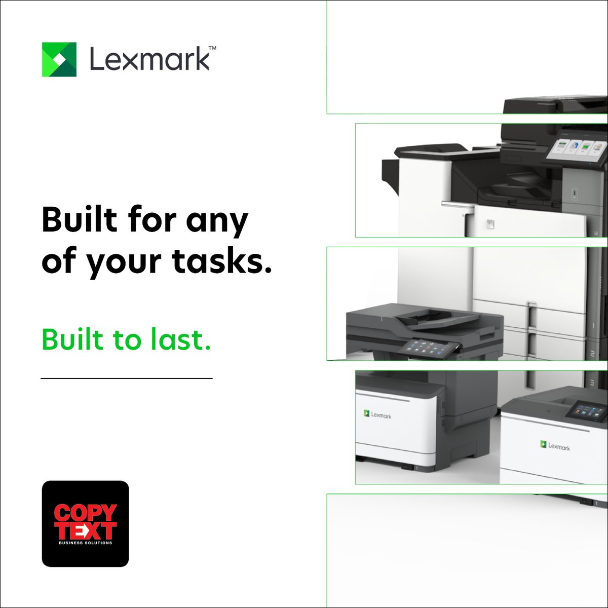 CopytextNi's tweet image. Intentionally engineered to work in all industries and environments! 🌍

So why choose Lexmark?

💪 Durability
🧪 Reliability
♻️ Sustainability

Lexmark makes their testing torture, so owning a Lexmark printer won't be! 🛠️