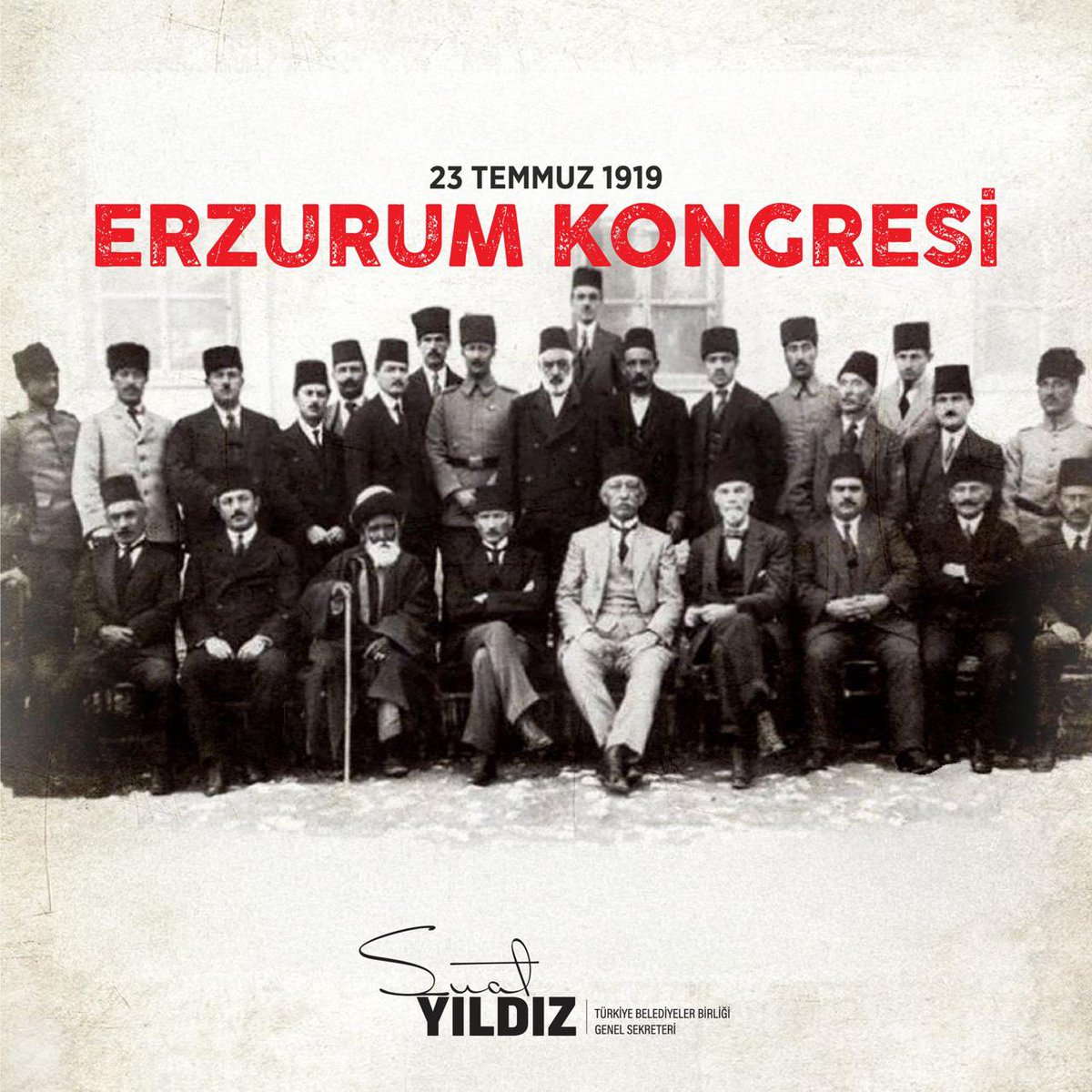 Manda ve himayenin reddedildiği, vatanın bir bütün olup parçalanamayacağını benimseyen Erzurum Kongresinin yıl dönümünde, başta büyük önder Gazi Mustafa Kemal Atatürk ve silah arkadaşlarını, vatanımız için emek veren tüm kahramanlarımızı saygı ile anıyorum.