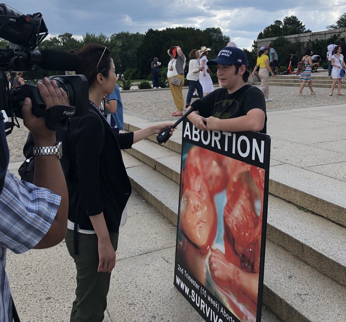BryanKemper's tweet image. My son being interview by Japanese TV as we show the truth in DC.