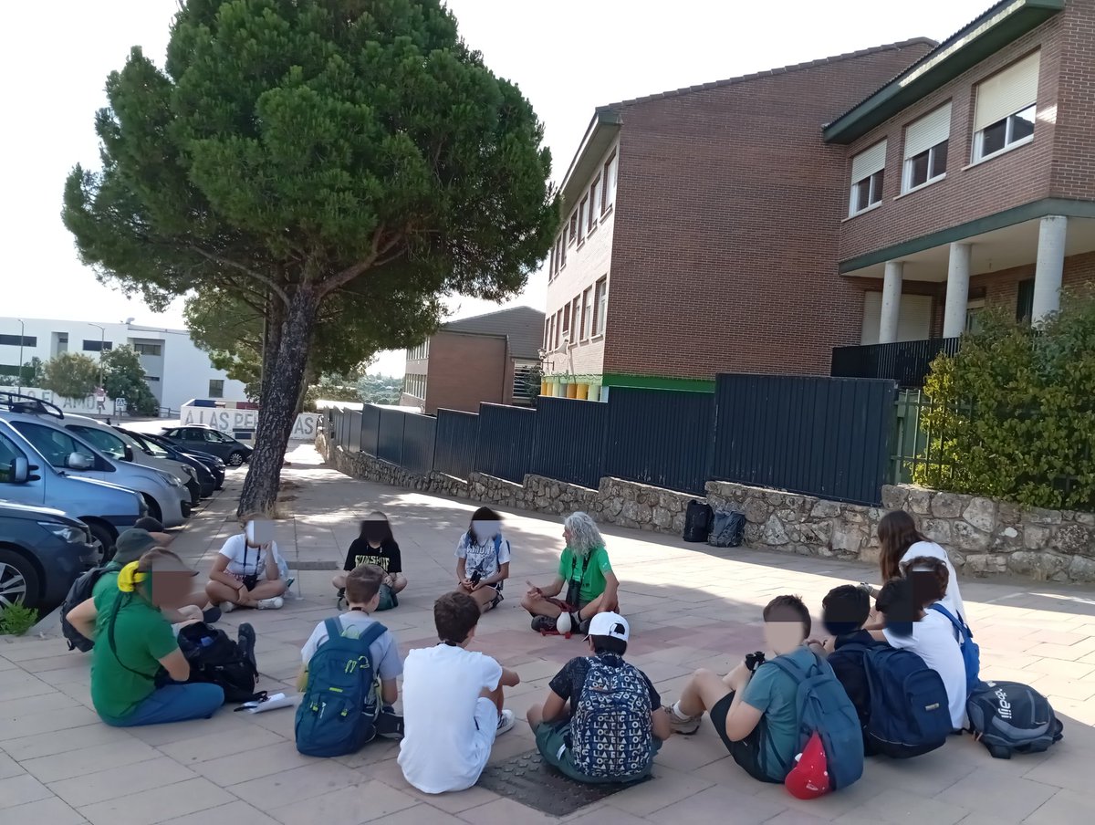 Aquí estamos, al comienzo de la ruta con la que concluimos el curso 2024/2025. Nada mejor que acompañarnos de vencejos, gorriones, torcaces y tórtolas para explicar lo que nos deparará la jornada.
#AulasenlosParques con jóvenes de <a href="/zonajoventorre/">Zona Joven Torreforum</a> de #Torrelodones.