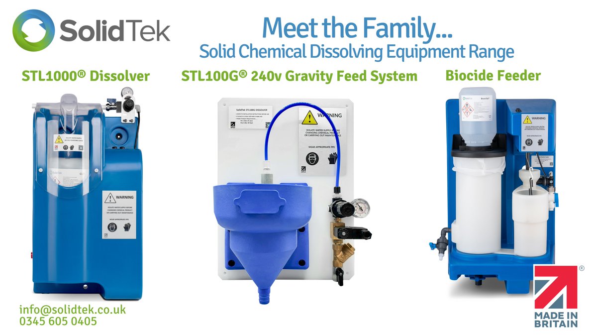 MEET THE FAMILY… OF SOLIDTEK DISSOLVERS - HIGH PERFORMANCE, HIGH EFFICIENCY, MINIMAL FOOTPRINT &amp; BRITISH MADE

Designed in Britain, Made In Britain.

Talk to us some more:
✉️ info@solidtek.co.uk
🌐 solidtek.co.uk

#solidchemicals #dissolvers #innovation #madeinbritain