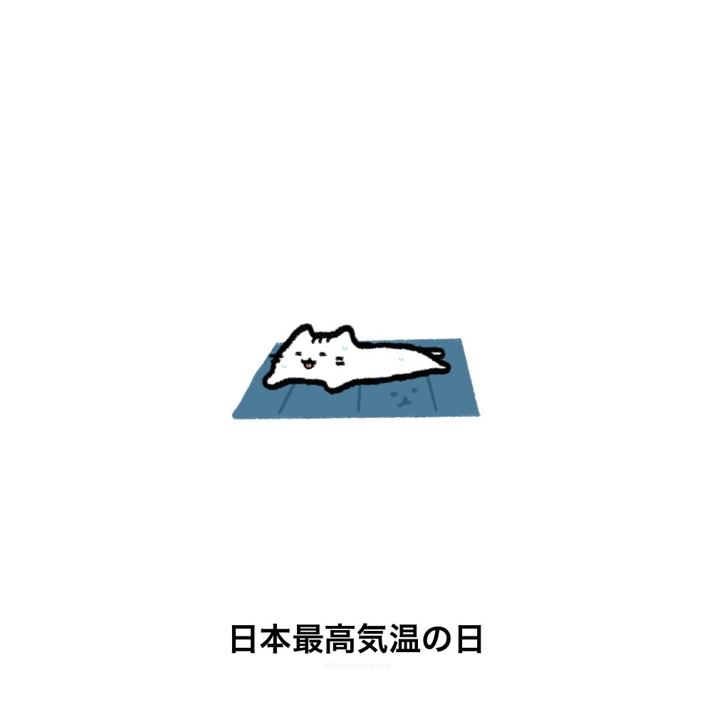 nannohi_neko's tweet image. #今日は何の日 #猫 #ねこ 
#日本最高気温の日