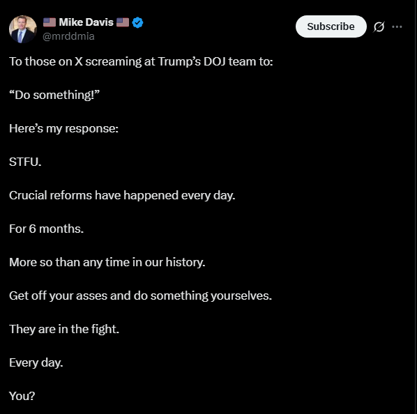 mitchellvii's tweet image. Who you telling to STFU?
Sorry but I can't DO SOMETHING about ActBlue. Every day we delay on them is millions more in foreign funds to the DNC coffers.
