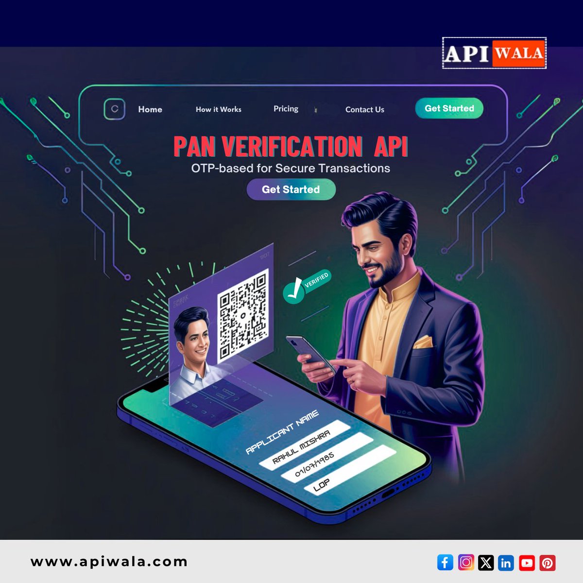 apiwala's tweet image. 🔍 Instant PAN Verification Made Easy with APIWala!
Validate PAN details in seconds to reduce fraud, speed up onboarding, and ensure compliance.
🚀 Perfect for fintechs, lenders & B2B platforms.
Start now 👉 apiwala.com
#Apiwala #PANVerificationAPI #API #SecureKYC