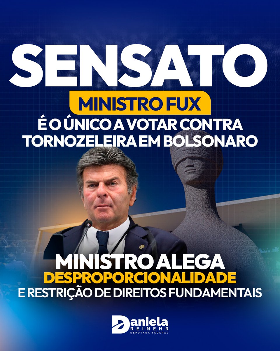 Esta é a primeira vez que a uniformidade autoritária se rompe no STF.

Fux se diferencia de Moraes, votando contra as imposições injustas a Bolsonaro, sempre em alinhamento com a Constituição.