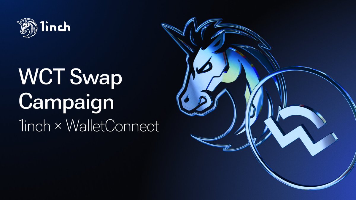 1inch's tweet image. Hey, in case you missed it — there are rewards from from @WalletConnect × @1inch 🤠
To compete for a share of 50,000 WCT - just swap at least 50 WCT on Solana with 1inch dApp or 1inch Wallet until 6th of August. The more you swap, the better your chances!…