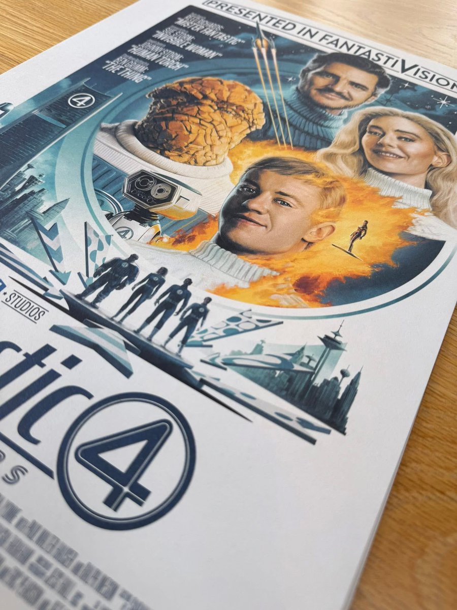 Cakes_Comics's tweet image. Fantastic Four First Steps!
We’re off to see a special screening of the film today.
I’m so happy with how my poster came out. Remember I’m doing a signing and giveaway on Thursday at Cineworld Sheffield. 5pm.
-Matt
