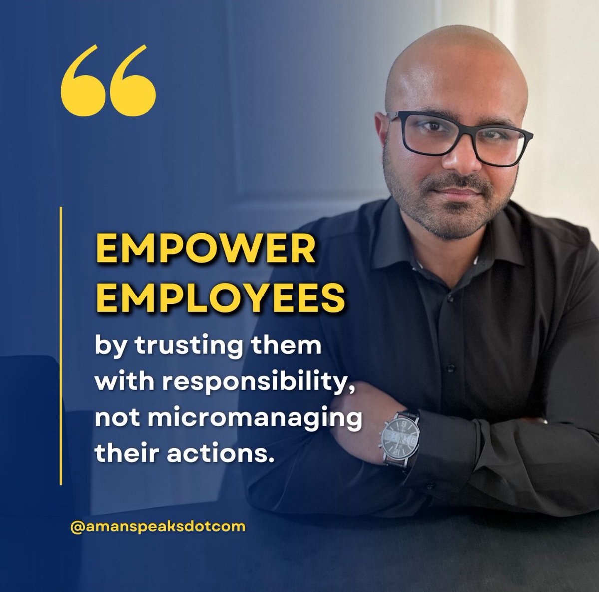 AmanSahota1234's tweet image. Empowerment starts with trust. As leaders, our role is to guide and inspire, not control. When we trust employees with responsibility, we unlock their potential and fuel innovation. Let go of micromanagement and embrace leadership that empowers!
#AmanSahota…