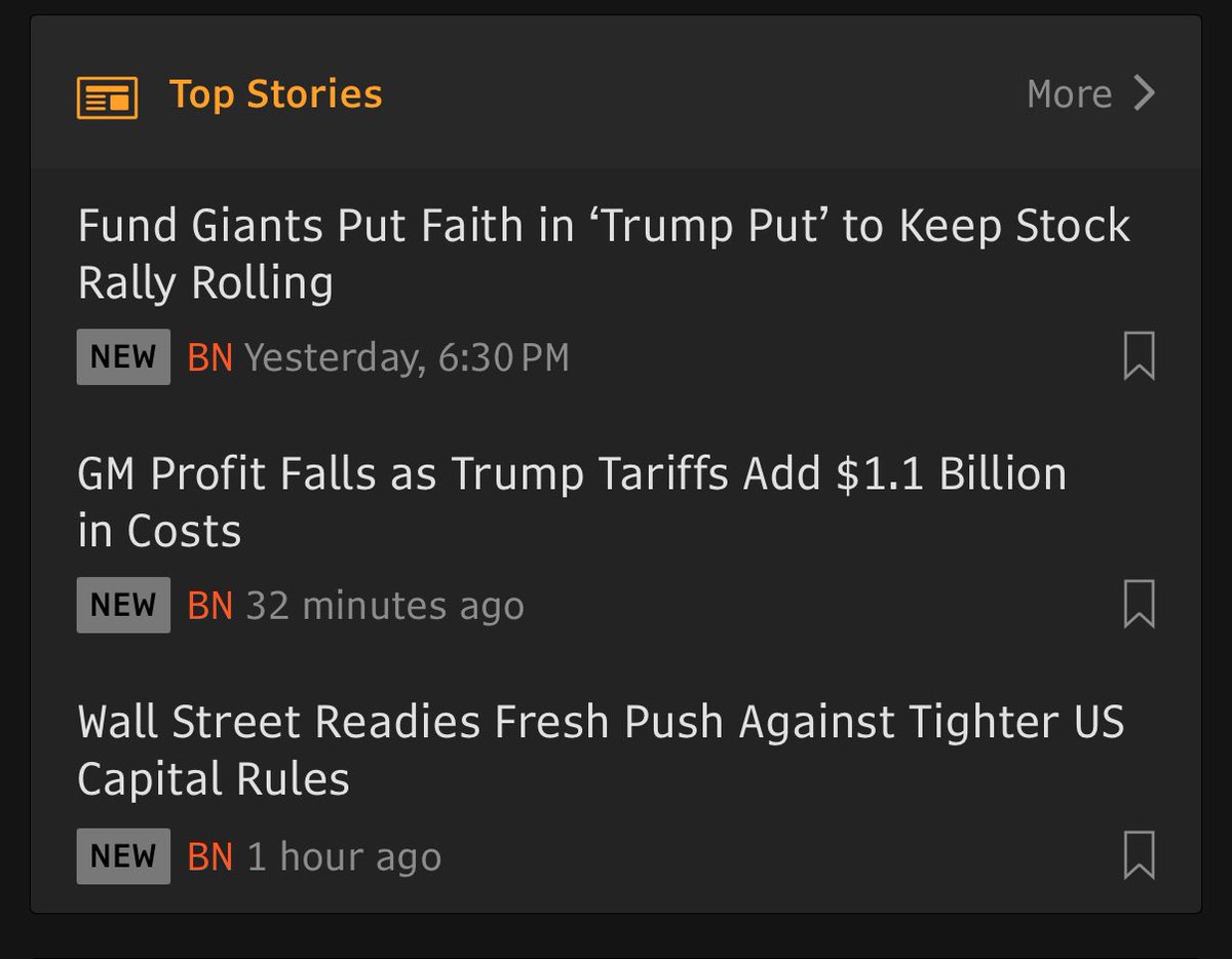 mattyglesias's tweet image. Business conditions worsening due to erratic trade policy but investors believe Trump will keep the line going up somehow as banks push for laxer regulations on their risk-taking 🤔