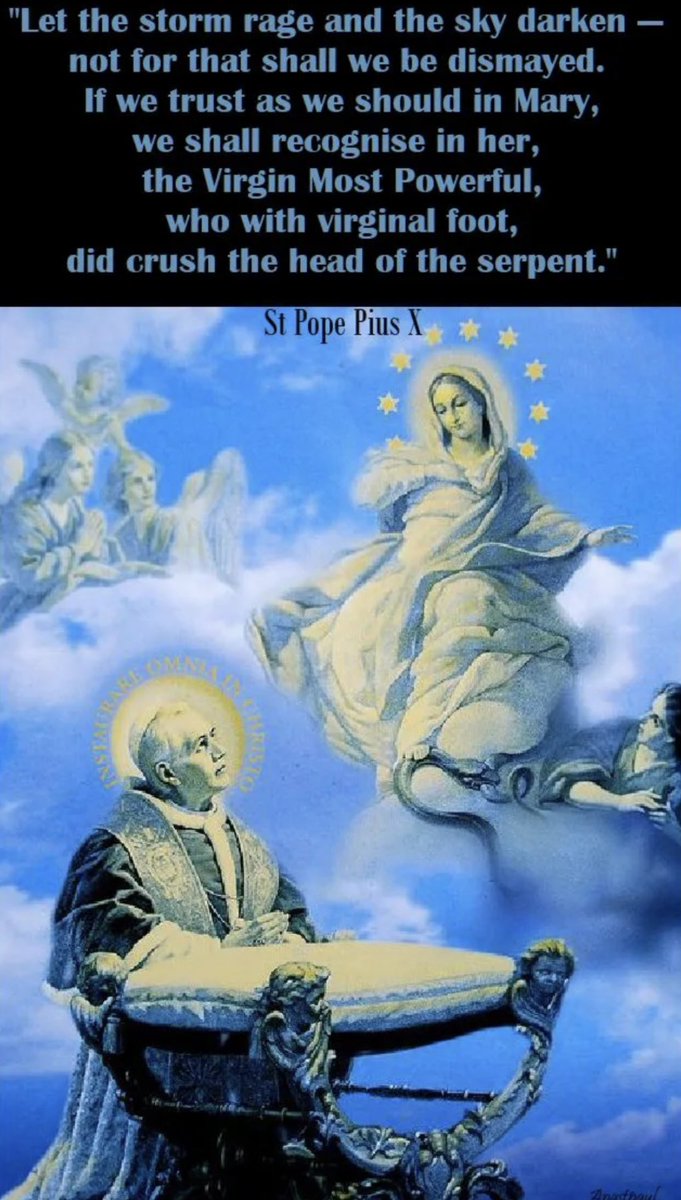 Burgess7281975's tweet image. “Confident that the Immaculate Virgin, Daughter of the Father, Mother of the Word, and Spouse of the Holy Ghost, will obtain for you from the most holy and adorable Trinity better days, and as a token of the calm which We firmly hope will follow the storm, it is from the depths…
