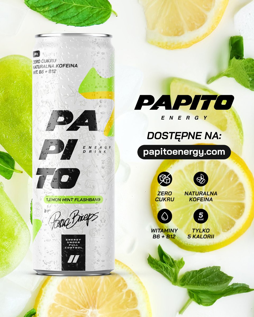Flashbang w łapę, oversize'owy kevlar na klatę - i można lecieć przez życie z uśmiechem na twarzy 😎

➡ Lemon Mint Flashbang dostępny na: papitoenergy.com, we wszystkich sklepach sieci Gram Market i ponad 300 sklepach na Mazowszu 🛒