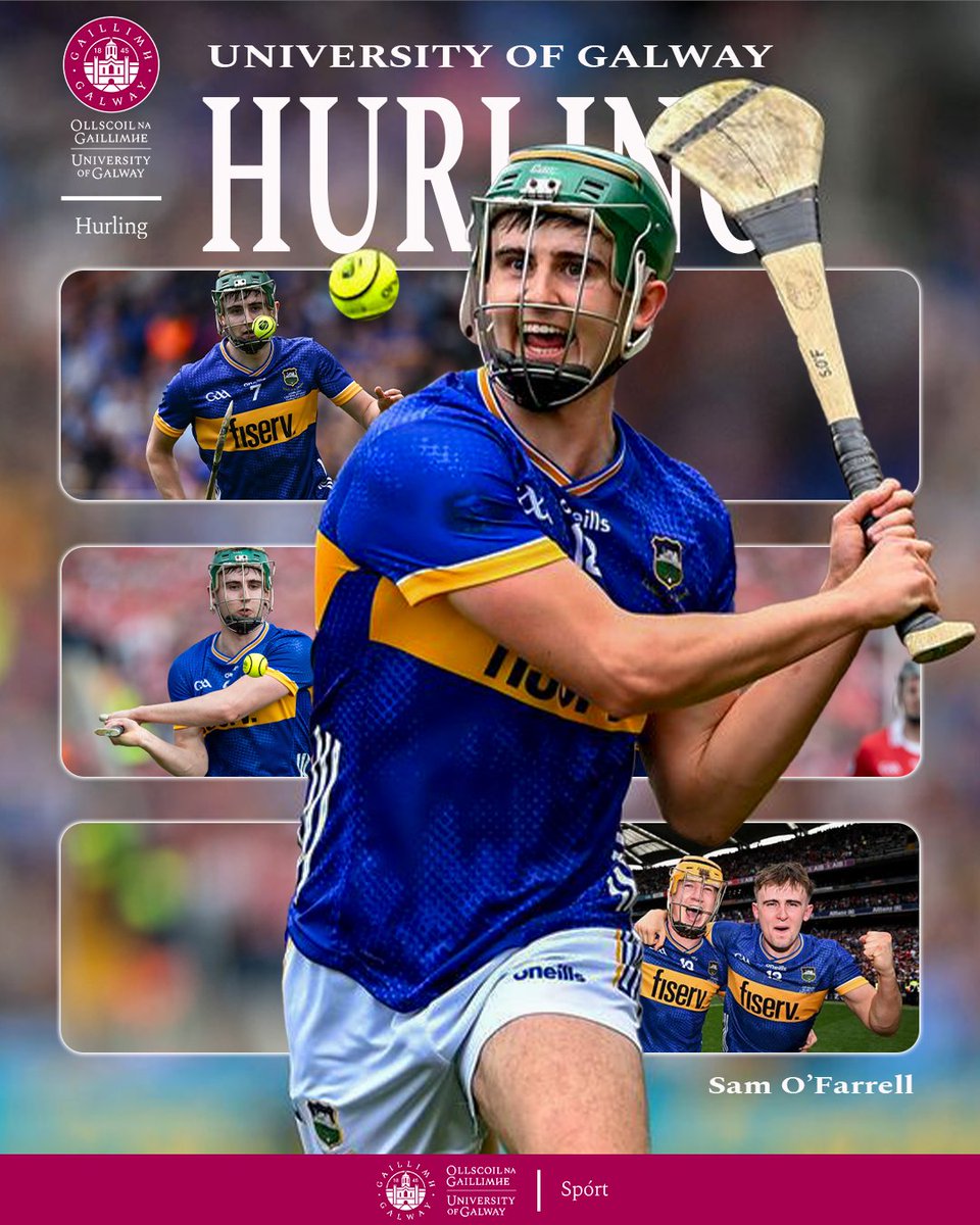 unigalwaysport's tweet image. 🏆 All-Ireland Senior Hurling Champion! 🏆
Huge congratulations to Sam O'Farrell (@uniofgalway Sports Scholar) on winning the 2025 All-Ireland Senior Hurling Championship with Tipperary!