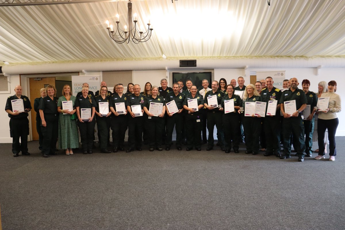 EastEnglandAmb's tweet image. 🎉🚑 Yesterday we celebrated a combined total of almost 1,500 years of ambulance and #NHS service in #Bedfordshire and #Hertfordshire. A special shoutout to Karen Darling and Alison Cumberland, each recognised for an astonishing 40 years of service!