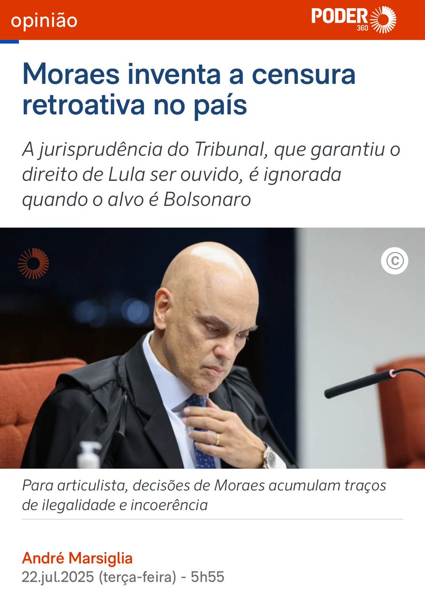 mauad_joao's tweet image. André Marsiglia é um gigante na defesa da lei, do Estado de Direito e dos direitos fundamentais. 👏
“A As recentes decisões do ministro Alexandre de Moraes, do STF (Supremo Tribunal Federal), atingem um patamar de arbitrariedade que nem mesmo regimes autoritários ousaram…