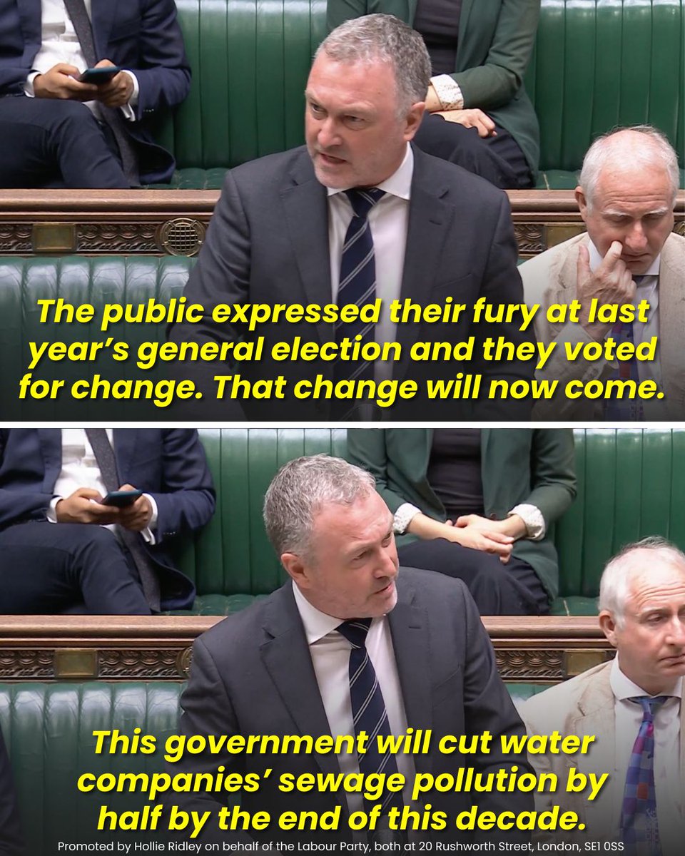 UKLabour's tweet image. Labour is putting working people first by preventing water pollution and protecting families from bill hikes.