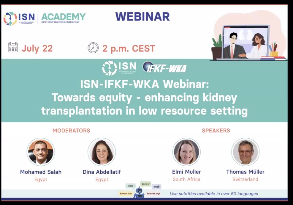 Srikanth Bathini (@dakidneydoc) on Twitter photo Join this interesting webinar by <a href="/ISNkidneycare/">Int Society of Nephrology</a> <a href="/ISNeducation/">ISN Education</a> on “Equity in Renal Transplantation in resource-limited settings”
<a href="/FerArceAmare/">Fernanda Arce-Amaré</a> <a href="/myadla/">manjusha yadla</a> <a href="/SabineKaram6/">Sabine Karam</a> Join this interesting webinar by <a href="/ISNkidneycare/">Int Society of Nephrology</a> <a href="/ISNeducation/">ISN Education</a> on “Equity in Renal Transplantation in resource-limited settings”
<a href="/FerArceAmare/">Fernanda Arce-Amaré</a> <a href="/myadla/">manjusha yadla</a> <a href="/SabineKaram6/">Sabine Karam</a>