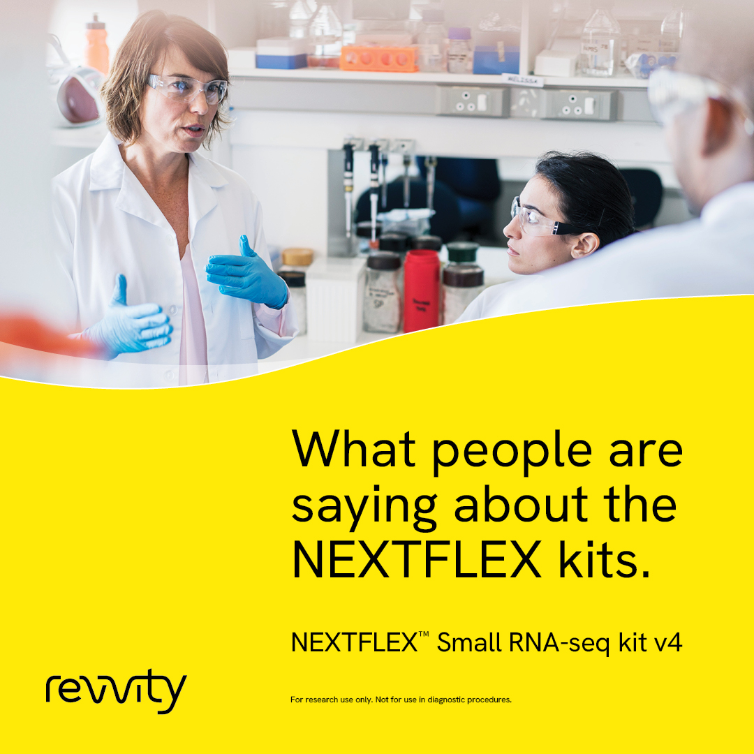 “We compared different vendors, and we found that the small RNA sequencing kit from Revvity was the one that performed best.”- Dr. Sören Franzenburg, Head of NGS platform, Kiel University
ms.spr.ly/6019S21tB 
For research use only. Not for use in diagnostic procedures.