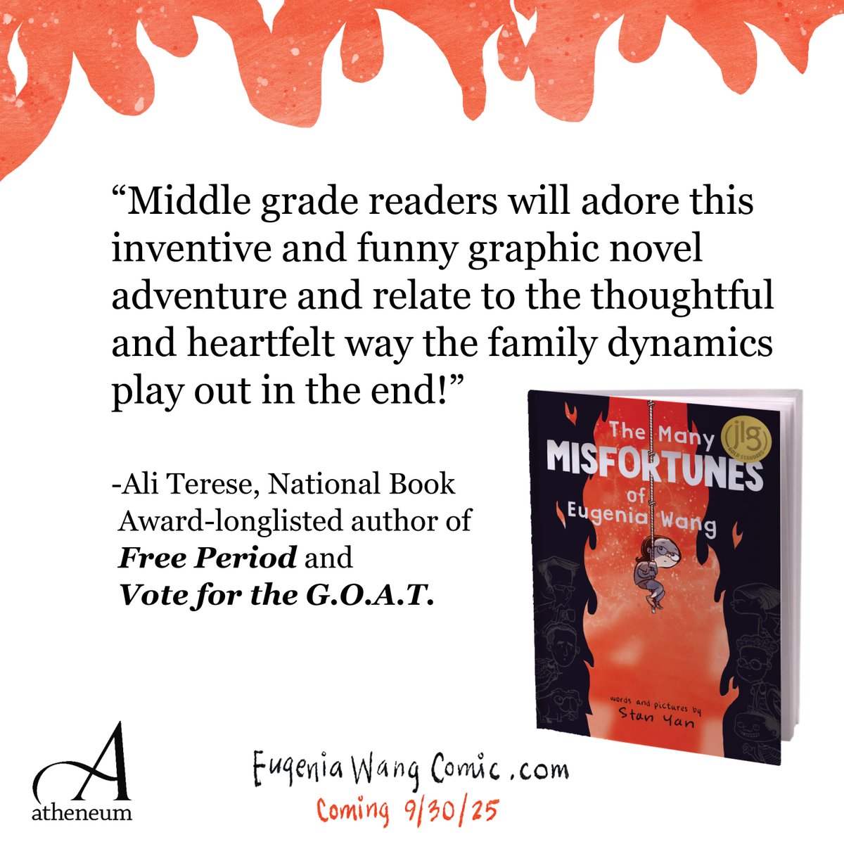 Stan Yan - Kidlit Graphic Novelist (@zombicatures) on Twitter photo Thanks @alitereseauthor for reviewing of my upcoming mg #graphicnovel, THE MANY MISFORTUNES OF EUGENIA WANG on #goodreads! Don't forget to drop me a review so you can join Team Misfortune and get a bunch of freebies on pub date! stanyan.me/team-misfortune.
<a href="/SimonKIDS/">Simon Kids</a> Thanks @alitereseauthor for reviewing of my upcoming mg #graphicnovel, THE MANY MISFORTUNES OF EUGENIA WANG on #goodreads! Don't forget to drop me a review so you can join Team Misfortune and get a bunch of freebies on pub date! stanyan.me/team-misfortune.
<a href="/SimonKIDS/">Simon Kids</a>