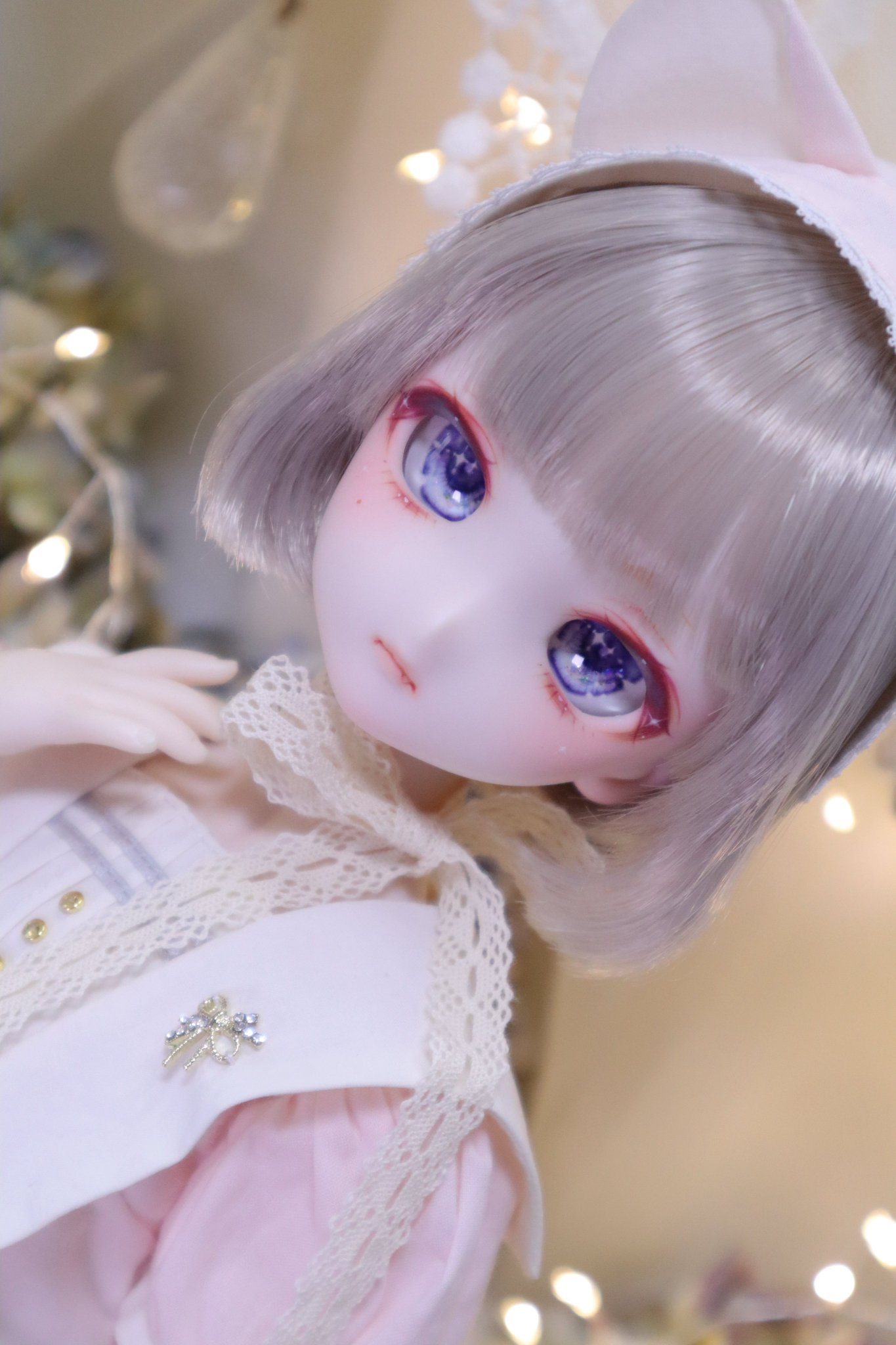 アイシードールカスタム ♡ 白肌・オレンジブラウン ♡ アイシードール カスタムドール ブライス 白肌 ブラウンmix