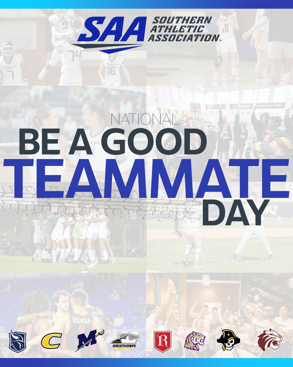 SAA_Sports's tweet image. It's National Be a Good Teammate Day 💙🤝
Let’s celebrate the teammates who always show up, lift others up, and lead with heart 💪🔥
💬 Drop a name in the comments and show some love to a GREAT teammate! 👇👏
#SAAUnlimited