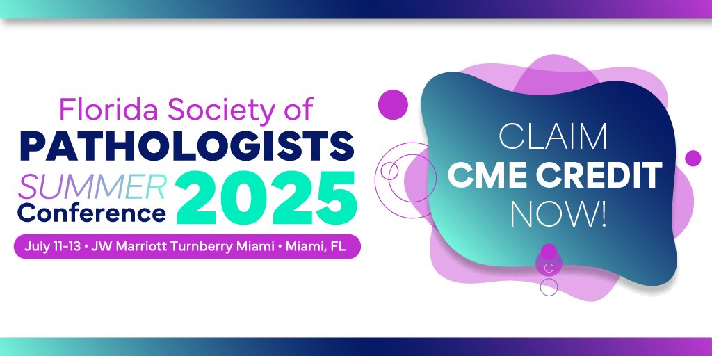 FLPathologists's tweet photo. Thank you to everyone who joined us at the #FSP Summer Conference!☀️🧬
Don’t forget to claim your CME credits — check your email to claim credit and be sure to complete the claim credit form before July 23rd!
#FSP2025 #FLPathConf #Pathology #PathTwitter https://t.co/yStEyz53wY