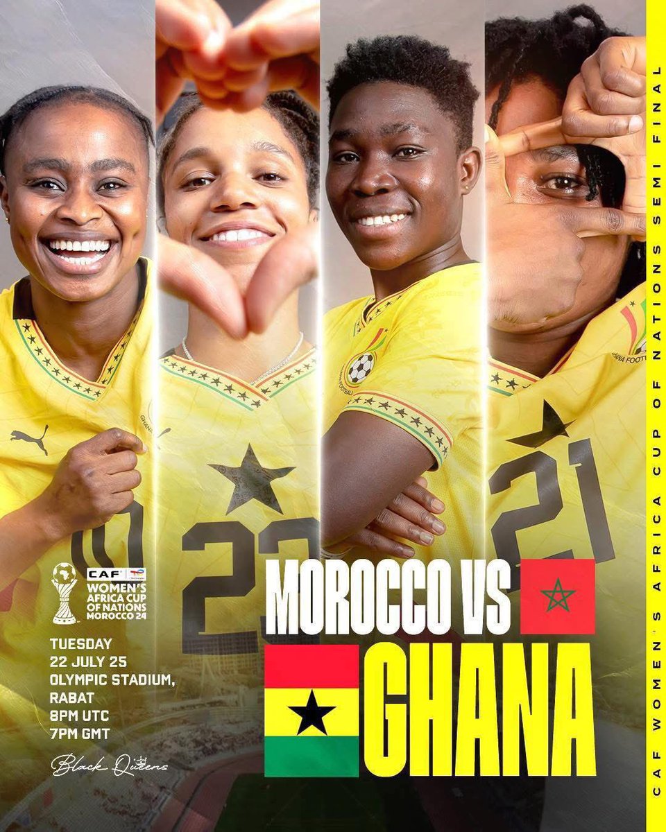 shamimamuslim's tweet image. Today is the Women’s Africa Cup of Nations Semi Finals with our BLACK QUEENS making a historic appearance.
Every hour from now till 7pm GMT let’s send our hardworking QUEENS prayers and positive vibes.
Victory will be ours inshallah.