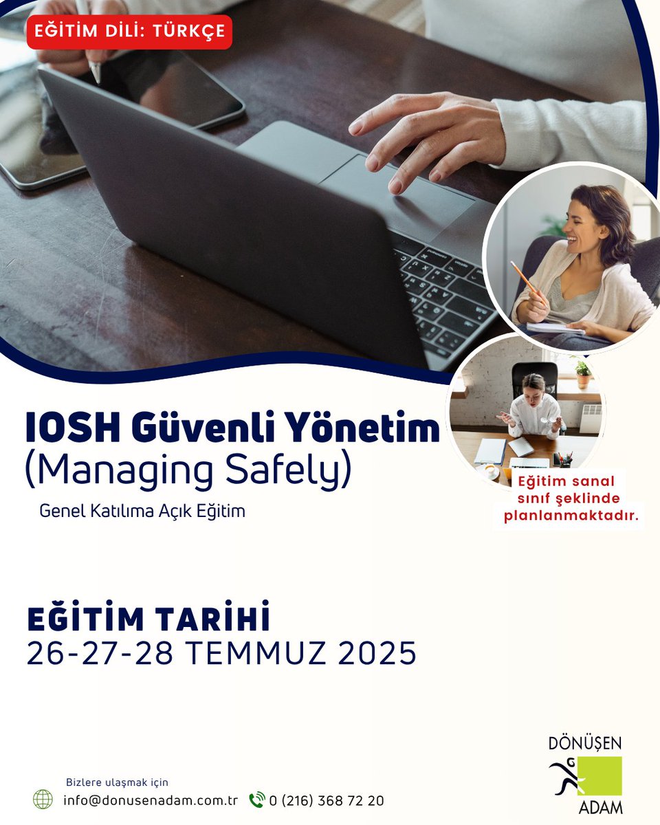 26-27-28 Temmuz 2025 tarihlerindeki eğitimimize katılmayı unutmayın!
❗ Genel katılıma açık bir eğitimdir.
📆 Eğitim süresi: 3 gündür.
💻 Eğitimimiz sanal sınıf şeklinde planlanmaktadır
#ioshmanagingsafely #davranisodakliguvenlikyonetimi #donusenadam #dekra #hse #kaksa #tbrd