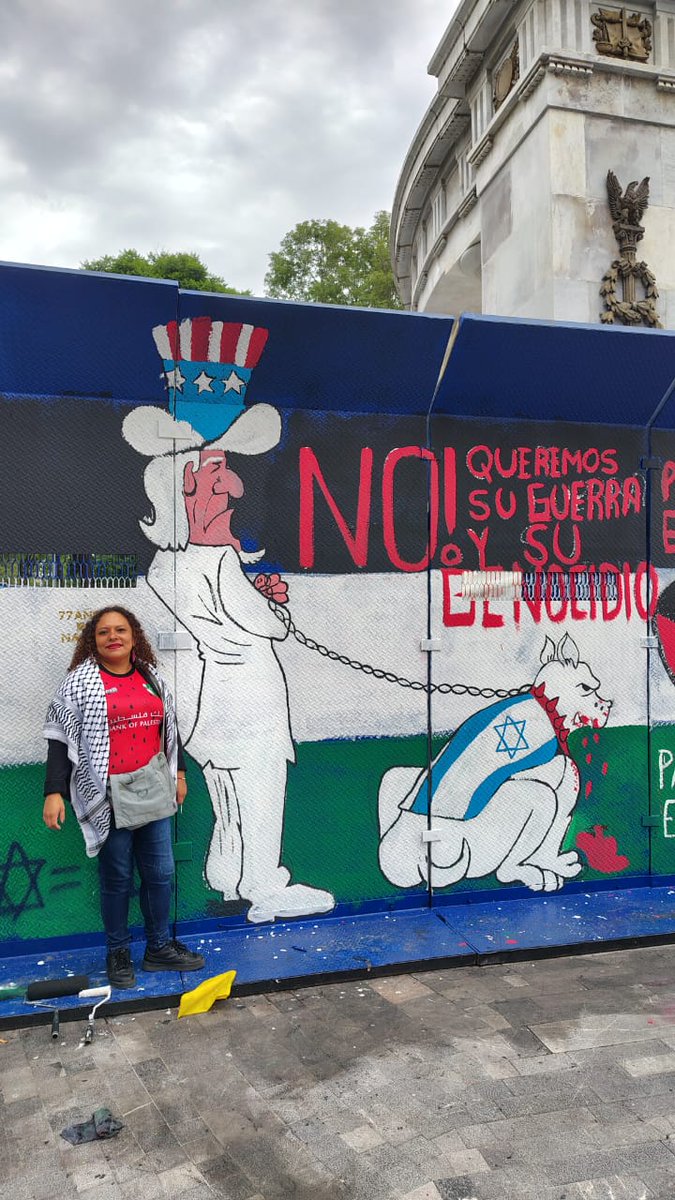 17 Pinta de la Brigada Muralista Oscar Guzmán de la Plataforma Común por Palestina

#IsraelGenocida 
#SancionesAIsraelYA
#ARomperRelación
#NoAlaOcupación
#PalestinaLibre