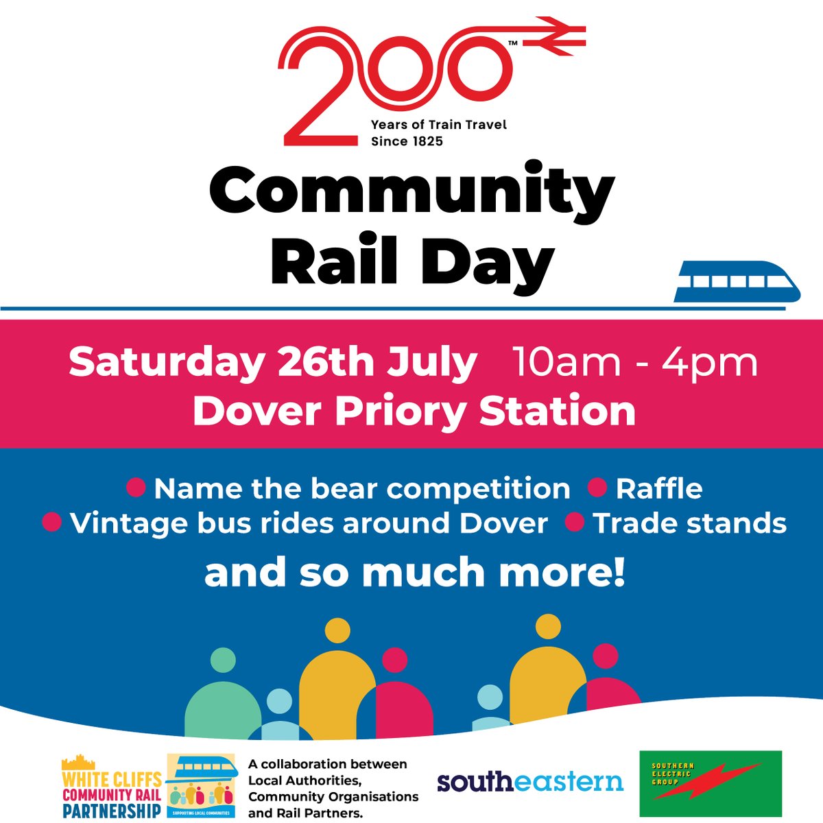 Dover District Council (@doverdc) on Twitter photo Come along to Dover Priory Station to celebrate #Dover Priory’s 164th birthday and the 200th anniversary of Britain’s Railways!
Saturday 26 July, 10am to 4pm.
#communityrailday <a href="/KentCRP1/">Kent Community Rail Partnership</a> <a href="/Se_Railway/">Southeastern</a> Come along to Dover Priory Station to celebrate #Dover Priory’s 164th birthday and the 200th anniversary of Britain’s Railways!
Saturday 26 July, 10am to 4pm.
#communityrailday <a href="/KentCRP1/">Kent Community Rail Partnership</a> <a href="/Se_Railway/">Southeastern</a>