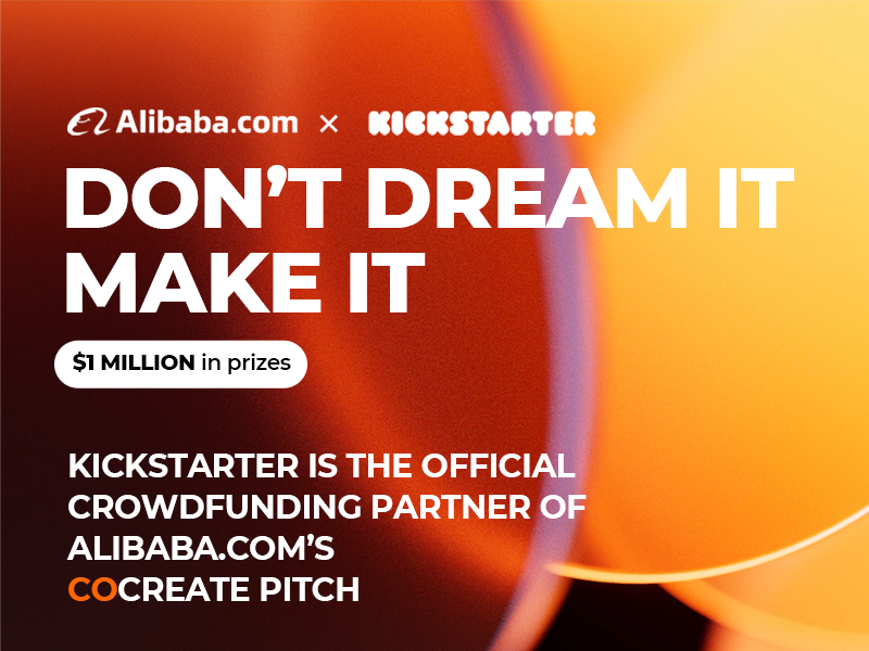 Kickstarter's tweet image. Ready to pitch your idea to the world?💡 We’re the official crowdfunding partner for Alibaba's CoCreate Pitch 2025 – where entrepreneurs pitch their ideas, connect with top global manufacturers and investors, and compete for a share of $1 million in prize.
Learn more:…