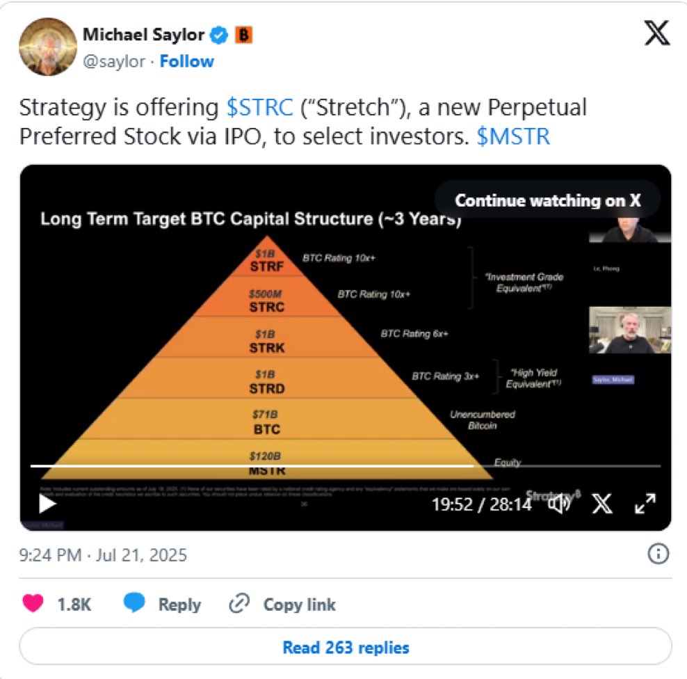 Citrini7's tweet image. back in high school, we used to play counter strike and when you wanted to disrespect a player you just killed you’d stand over their body and press the crouch button repeatedly, known as “teabagging”.
that’s what saylor is doing to the financial world with this slide.