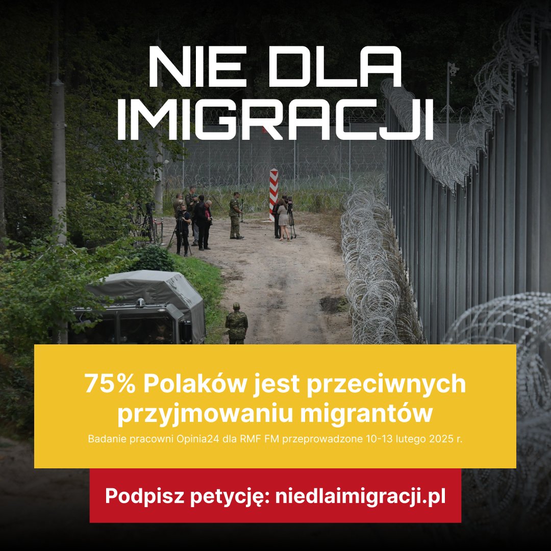OrdoIuris's tweet image. 🛑Nie pozwól, aby Polska straciła swoje bezpieczeństwo i tożsamość! Masowa imigracja niesie poważne zagrożenia – wyraź swój sprzeciw i podpisz petycję na stronie niedlaimigracji.pl
Dodatkowo, jeśli chcesz aktywnie bronić polskiej granicy, koniecznie zapoznaj się z…