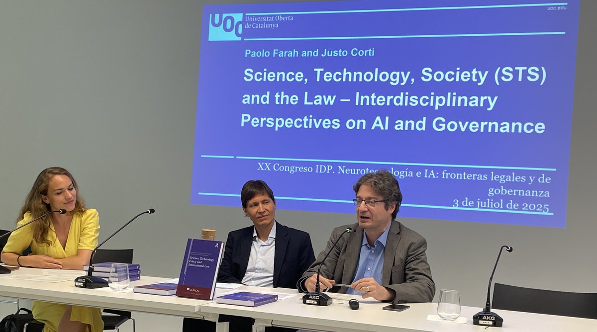 It was a pleasure to contribute to the conference roundtable alongside leading experts in law, ethics, and emerging technologies &amp; the launch of the new book I edited on Science, Technology, Policy and International Law. Read more via paolofarah wordpress paolofarah.wordpress.com/2025/07/04/con…