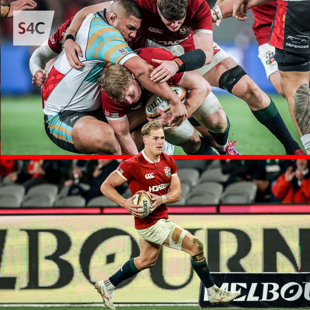 S4CRygbi's tweet image. SGÔR TERFYNOL | FINAL SCORE
Buddugoliaeth agos 24–19 i’r Llewod yn Melbourne.🦁
The British and Irish Lions remain unbeaten since arriving in Australia.
📺 Uchafbwyntiau ar S4C
🕖 8.00pm
#Lions2025 | @S4Cchwaraeon
