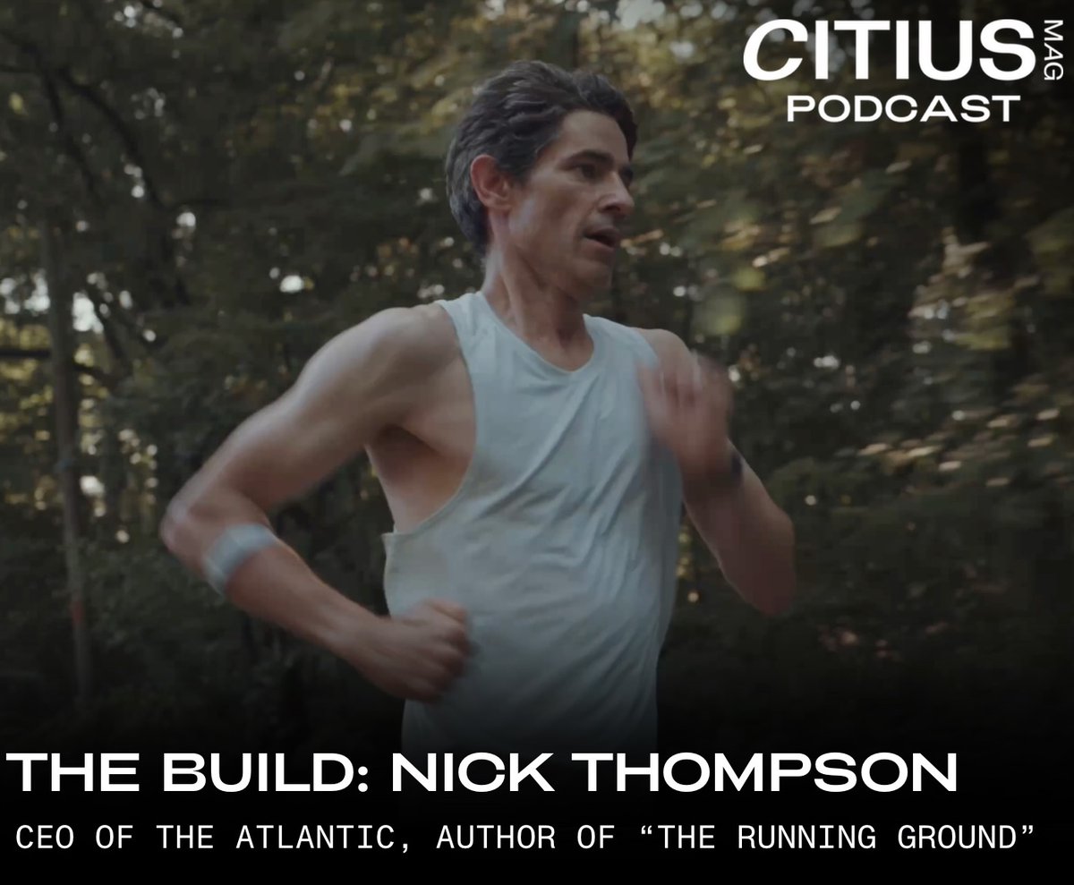 “My view on running is that it’s the simplest sport — but the fact of that simplicity opens up the possibility that if you think about it deeply and use it deeply in your life, it can be a tool to help you understand the really important and complicated stuff.”

Recorded this