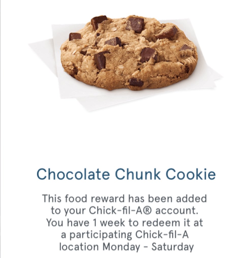 LordOfSavings's tweet image. 🍪 WEEK TWO!! Play Code Moo To Receive A Free Chocolate Chunk Cookie via The Chick-Fil-A App. While Supplies Last!

📱Must Download The Chick-Fil-A App To Participate!

🎮 Play The Game On The App! Once Completed You’ll Receive Your Reward!

🔗 - chick-fil-a.com/code-moo