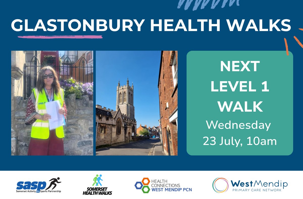 🥾 FREE wellbeing walk that brings people together to get active.

Our Health Connectors lead the Level 1 walk that takes place fortnightly in Glastonbury - next walk Wed 23 Jul at 10am.

More info here 👉 sasp.co.uk/mendip