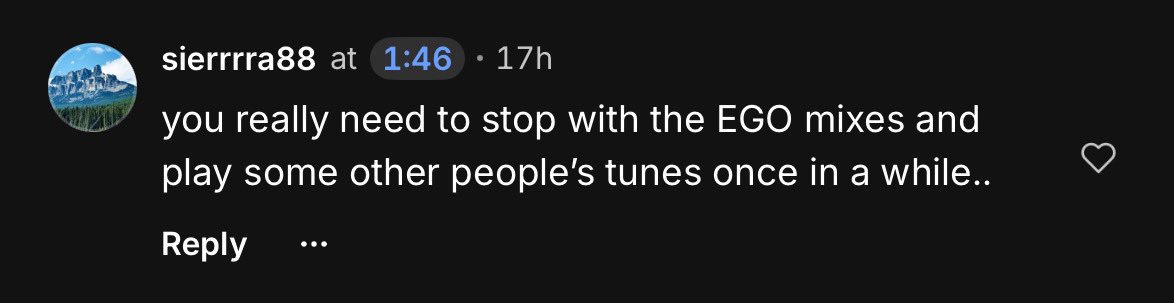 "you didn't play xyz salute song" daughter or "stop playing so many salute songs" son?

(they are complaining about me playing 10 of my own songs in a 2 hour set)