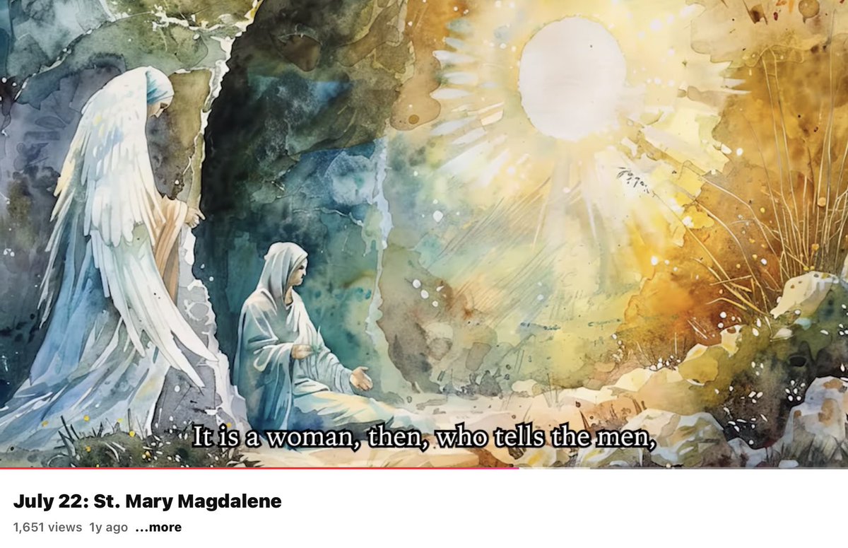July 22: St. Mary Magdalene youtu.be/GOR2-yAgy4g?si… via <a href="/YouTube/">YouTube</a>